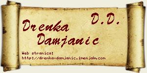 Drenka Damjanić vizit kartica